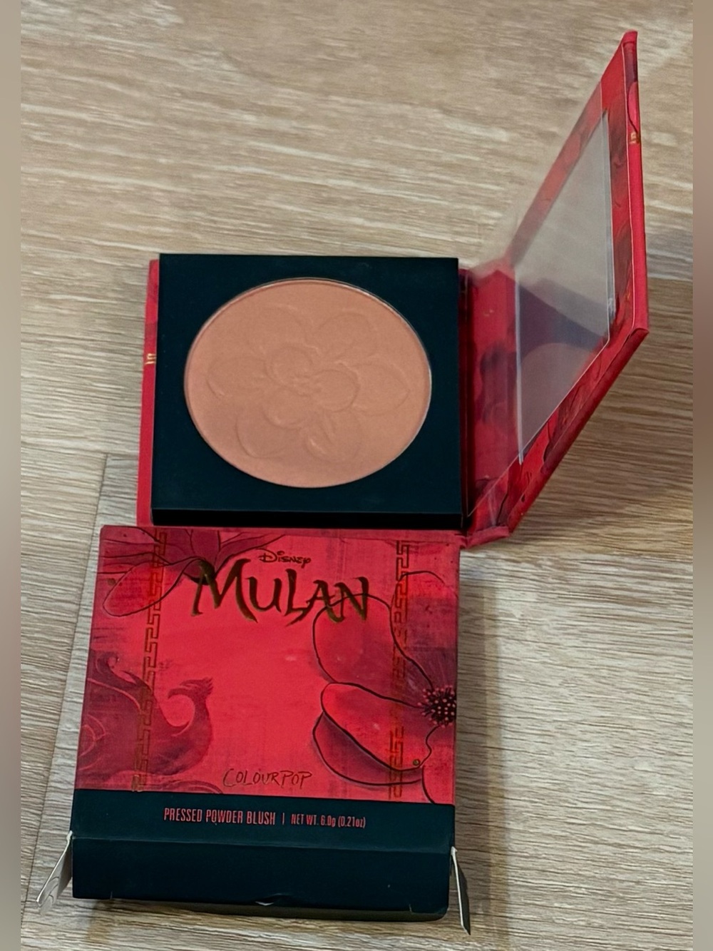 COLOURPOP DISNEY MULAN PRESSED POWDER BLUSH " GOOD LUCK CHARM " NEW NIB